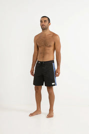RHYTHM SUBTERRANEAN PANEL TRUNK – CONTRAST STITCH VINTAGE PANEL BOARDSHORT – BLACK