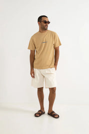 RHYTHM SUBTERRANEAN VINTAGE T-SHIRT – SUN-FADED VINTAGE WASH COTTON TEE – MACADAMIA