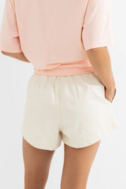 RHYTHM SUNDOWN EVERYDAY SHORT – RELAXED ELASTIC WAIST CONTRAST STITCH DENIM – NATURAL