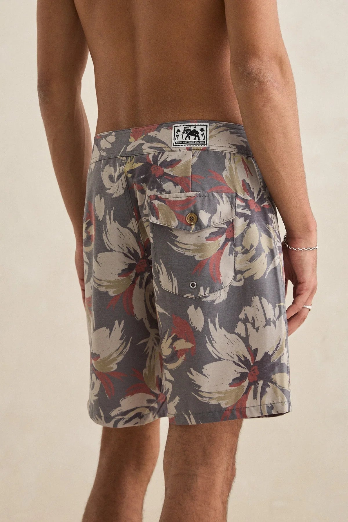 RHYTHM TROPICAL CAMO SWIM TRUNK CAMO PERFORMANCE MENS SURF SHORTS