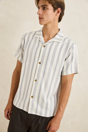 RHYTHM TURKISH STRIPE SHORT SLEEVE SHIRT - NATURAL