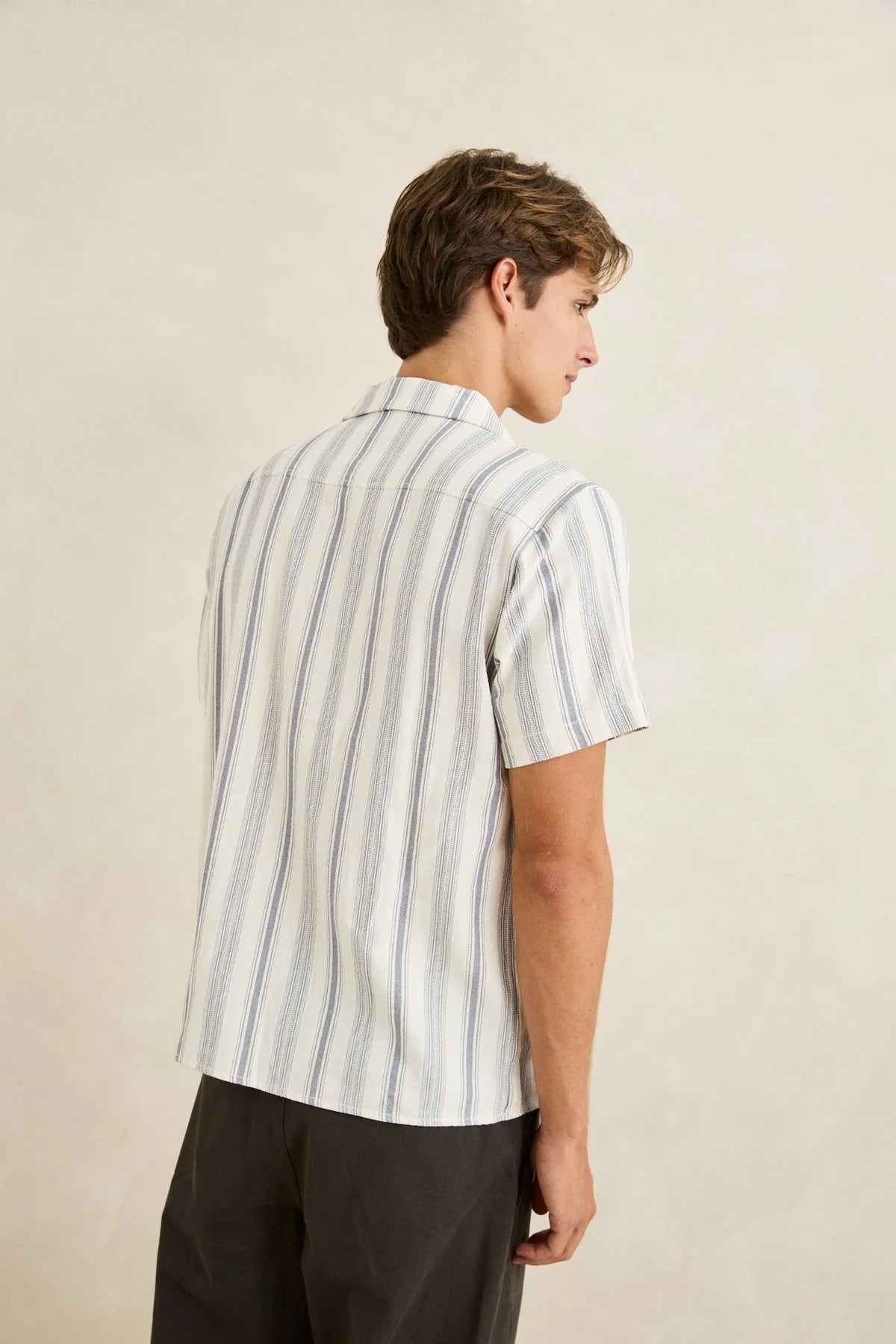 RHYTHM TURKISH STRIPE SHORT SLEEVE SHIRT - NATURAL
