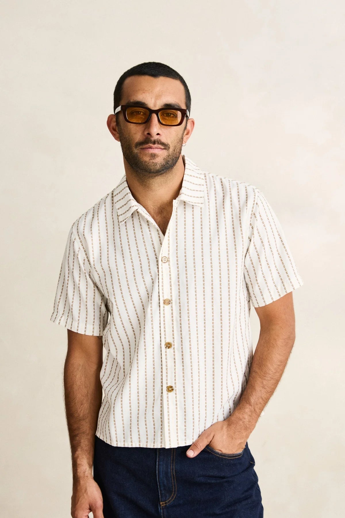 RHYTHM VACATION STRIPE CROP SS SHIRT – MULTI