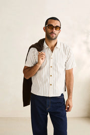 RHYTHM VACATION STRIPE CROP SS SHIRT – MULTI