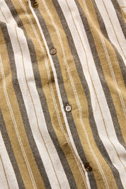 RHYTHM VACATION STRIPE SHORT SLEEVE SHIRT - SAND