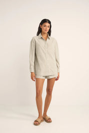 RHYTHM VALLEY STRIPE OVERSIZED SHIRT IVY COTTON COASTAL WOMENS BUTTON UP
