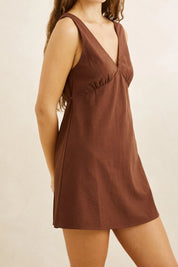 RHYTHM VENICE MINI DRESS – CHOCOLATE