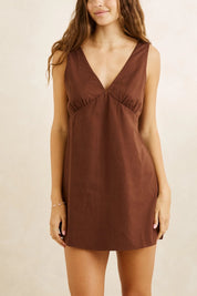 RHYTHM VENICE MINI DRESS – CHOCOLATE