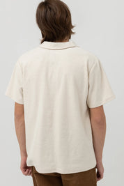 RHYTHM VINTAGE TERRY POLO – SOFT COTTON TERRY RELAXED VINTAGE FIT POLO – NATURAL