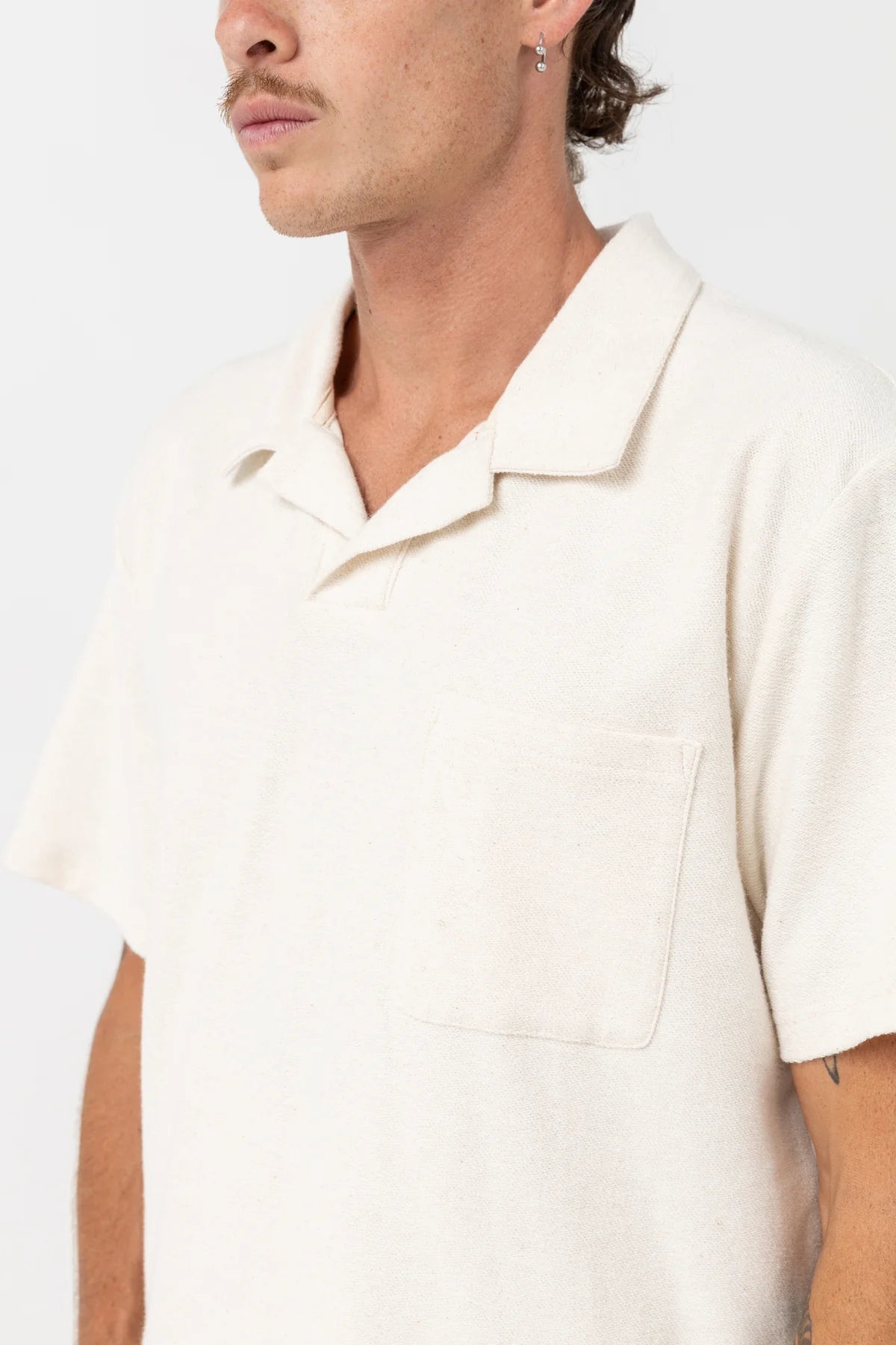 VINTAGE TERRY POLO - NATURAL