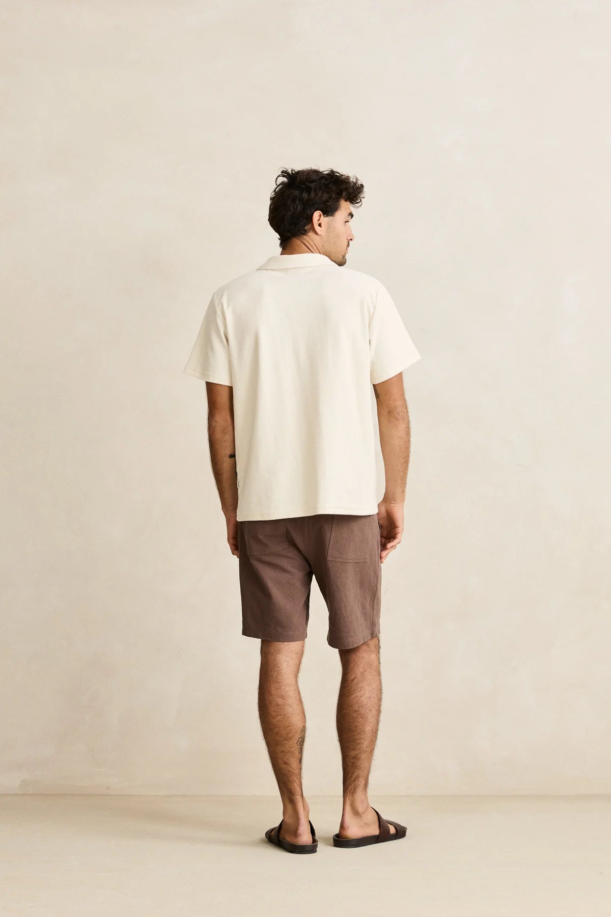 RHYTHM VINTAGE TERRY POLO SHIRT RETRO FIT NATURAL