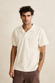 RHYTHM VINTAGE TERRY POLO SHIRT RETRO FIT NATURAL