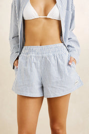 RHYTHM VISTA STRIPE BEACH SHORT – BLUE