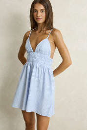 RHYTHM VISTA STRIPE MINI DRESS – BLUE