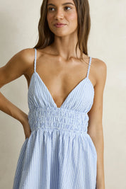 RHYTHM VISTA STRIPE MINI DRESS – BLUE