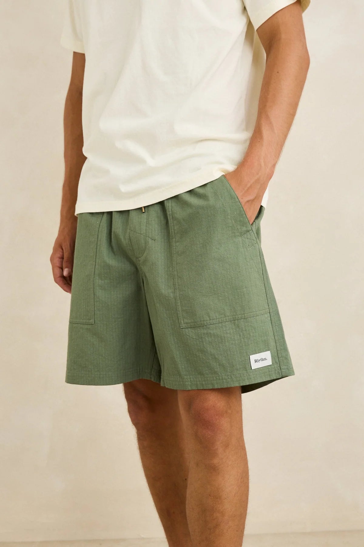 RHYTHM WORN PATH RIPSTOP JAM SHORTS - OLIVE