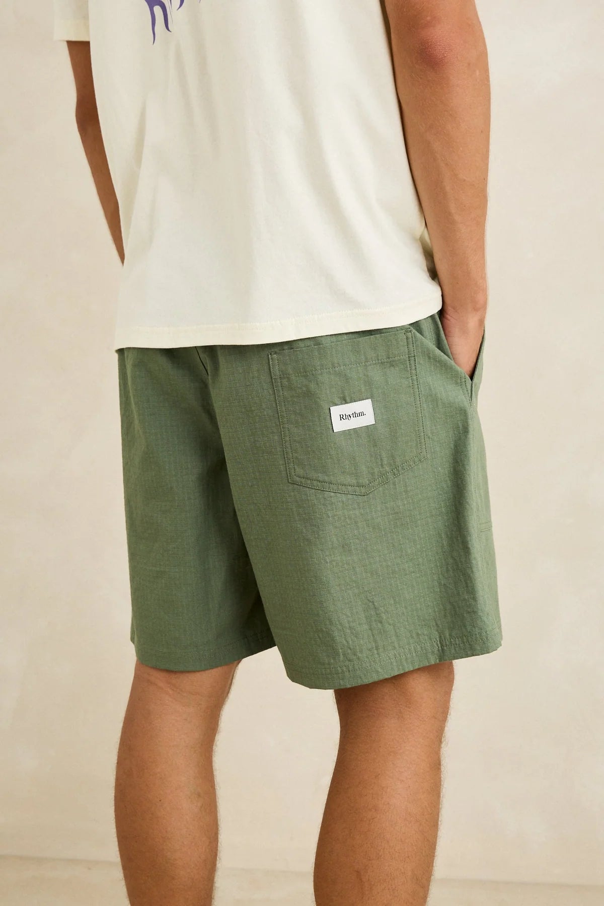 RHYTHM WORN PATH RIPSTOP JAM SHORTS - OLIVE