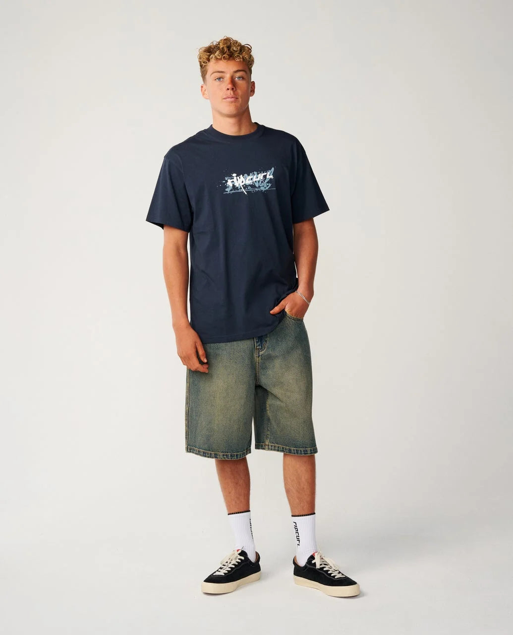 RIP CURL ARCHIVE MASHUP LOOSE TEE - DARK NAVY