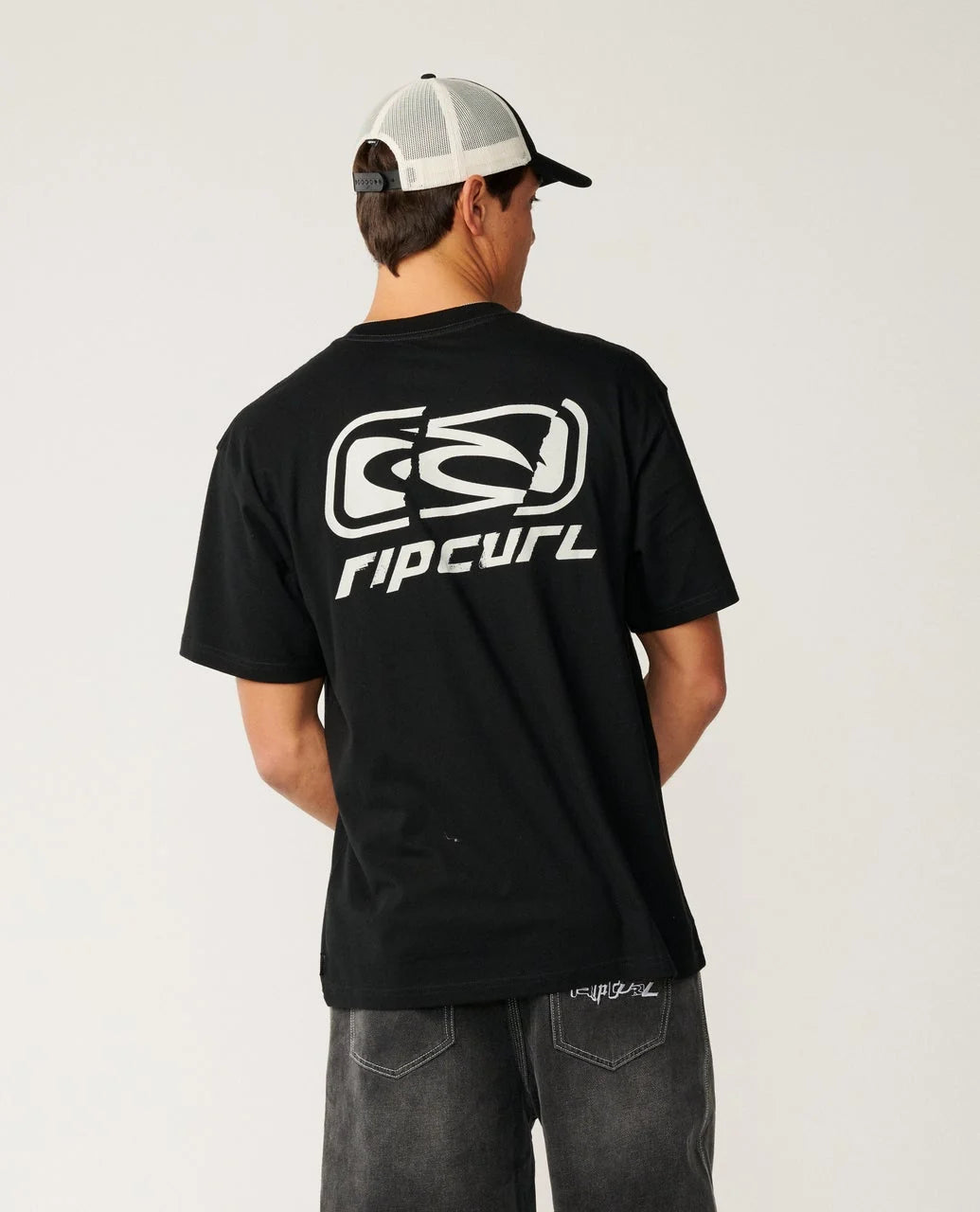 RIP CURL ARCHIVE RIPPED LOOSE TEE - BLACK