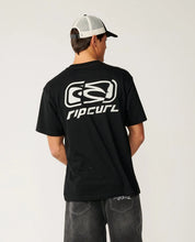 RIP CURL ARCHIVE RIPPED LOOSE TEE - BLACK