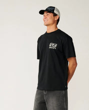 RIP CURL ARCHIVE RIPPED LOOSE TEE - BLACK