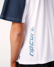 RIP CURL ARCHIVE THRASHED PANEL TEE - WHITE