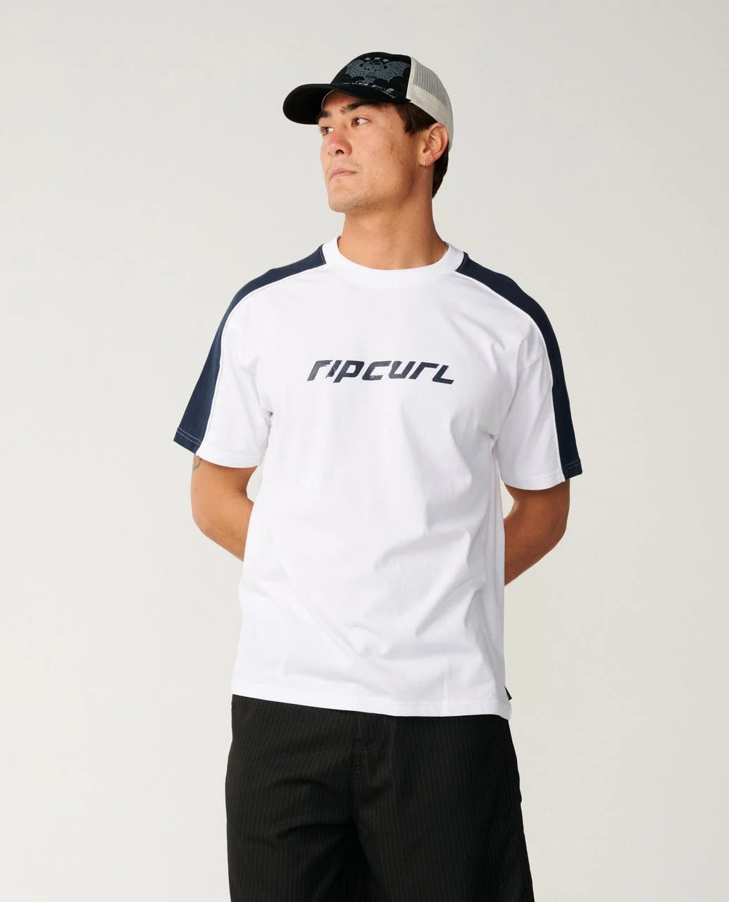 RIP CURL ARCHIVE UP TOP PANEL LOOSE TEE - WHITE