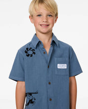 RIP CURL ARTIST OF THE SEARCH TY WILLIAMS SHIRT – KIDS SUMMER BUTTON-UP IN BLUEFIN