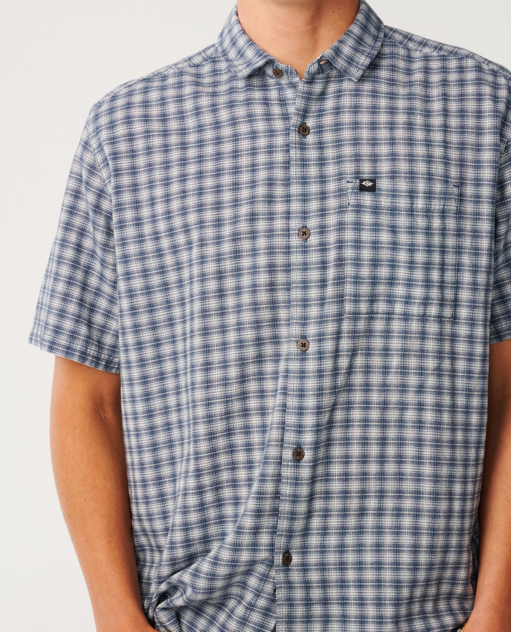 RIP CURL CLASSIC SURF CHECK SHORT SLEEVE SHIRT – LIGHT NAVY