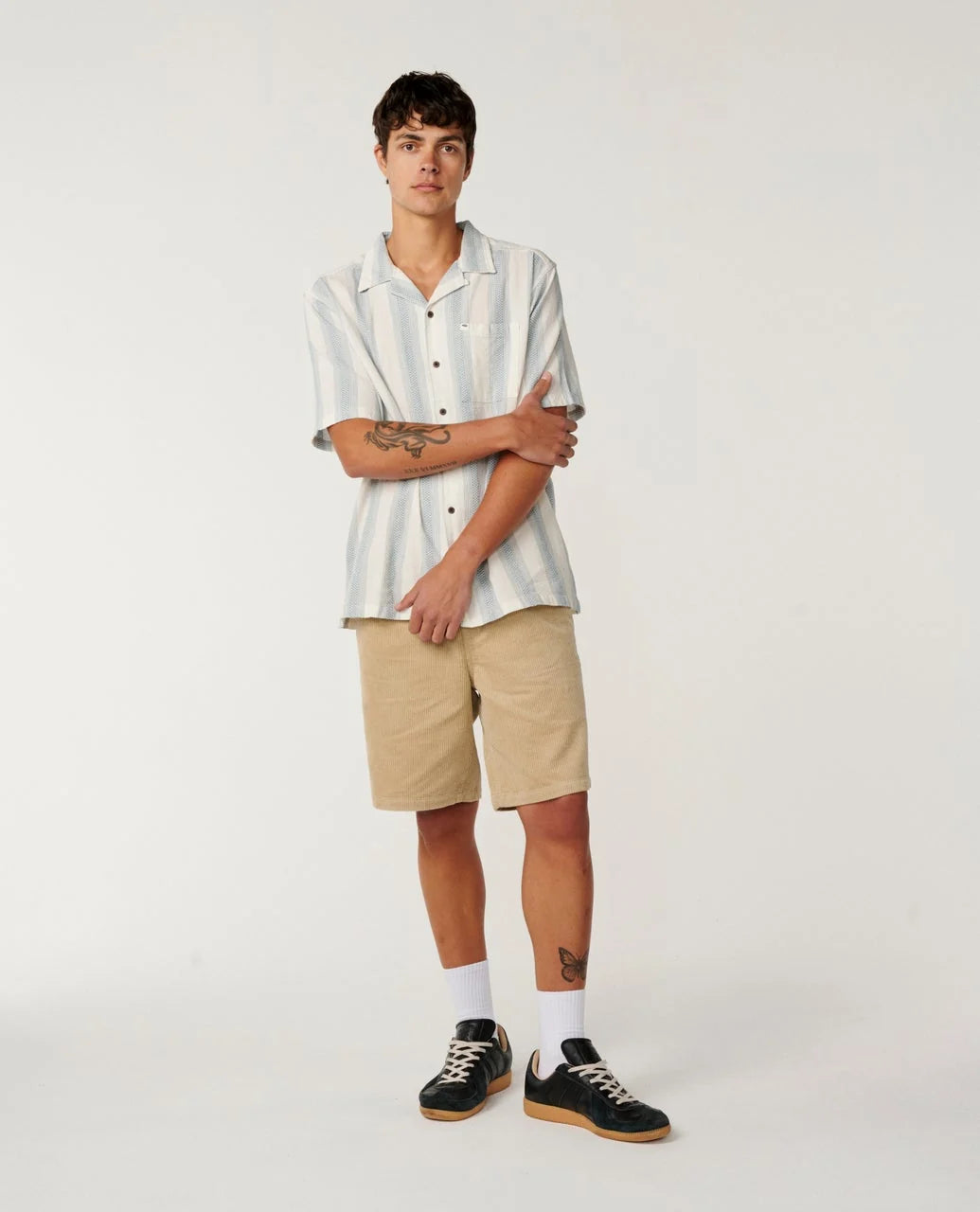 RIP CURL CLASSIC SURF WEAVER SHORT SLEEVE SHIRT - BONE