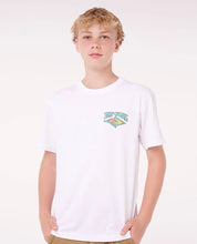 RIP CURL DAZED AND TUBED TEE – KIDS SURF GRAPHIC T-SHIRT IN WHITE