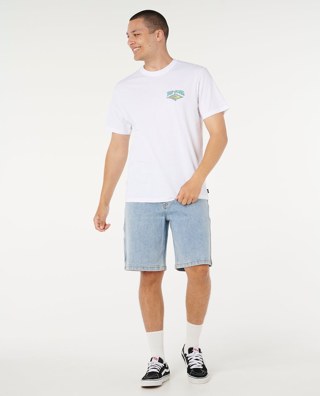 RIP CURL DAZED AND TUBED TEE MENS CASUAL SURF T-SHIRT – WHITE