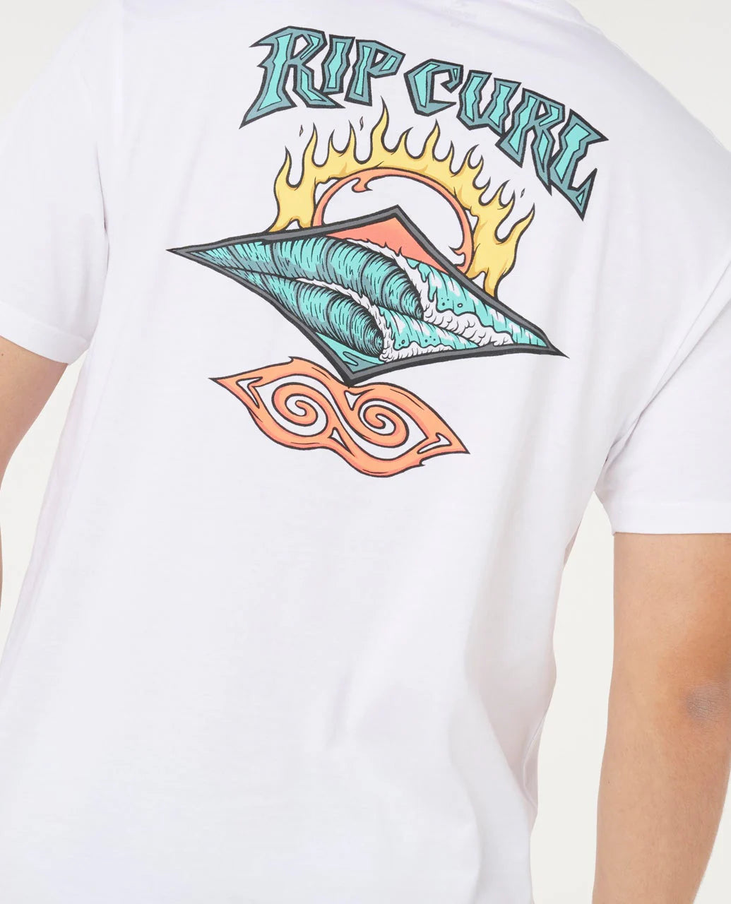 RIP CURL DAZED AND TUBED TEE MENS CASUAL SURF T-SHIRT – WHITE