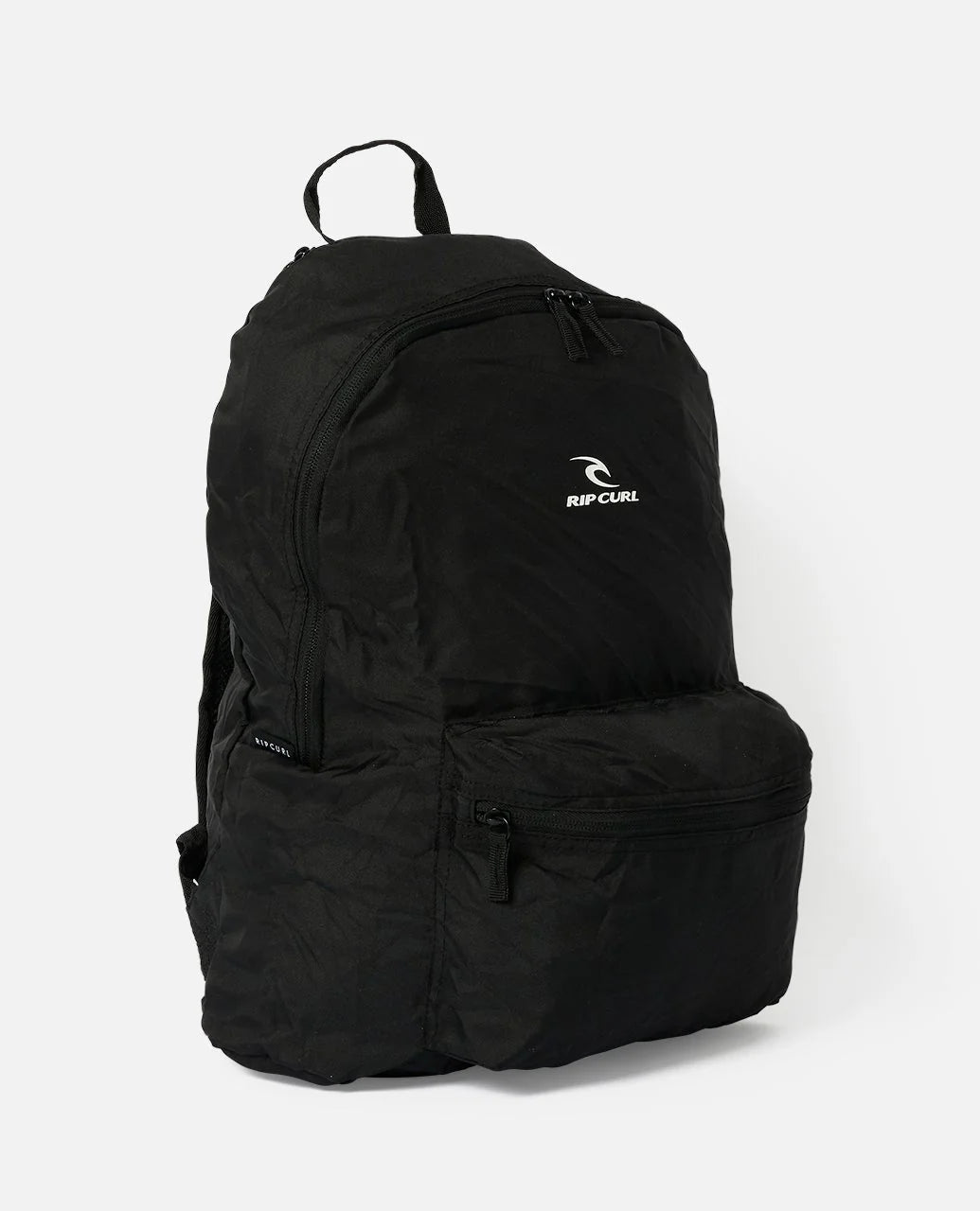 RIP CURL ECO PACKABLE 17L BACKPACK BLACK TRAVEL DAY PACK