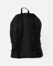 RIP CURL ECO PACKABLE 17L BACKPACK BLACK TRAVEL DAY PACK