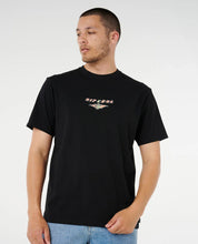 RIP CURL FADED OUT TEE MENS CASUAL SURF T-SHIRT VINTAGE WASH – BLACK