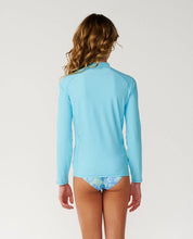 RIP CURL GIRLS CLASSIC SURF LONG SLEEVE RASH VEST – AQUA