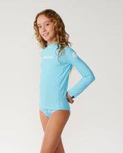 RIP CURL GIRLS CLASSIC SURF LONG SLEEVE RASH VEST – AQUA