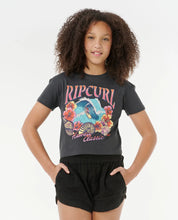 RIP CURL HAWAII CLASSIC CROP TEE – KIDS – WASHED BLACK