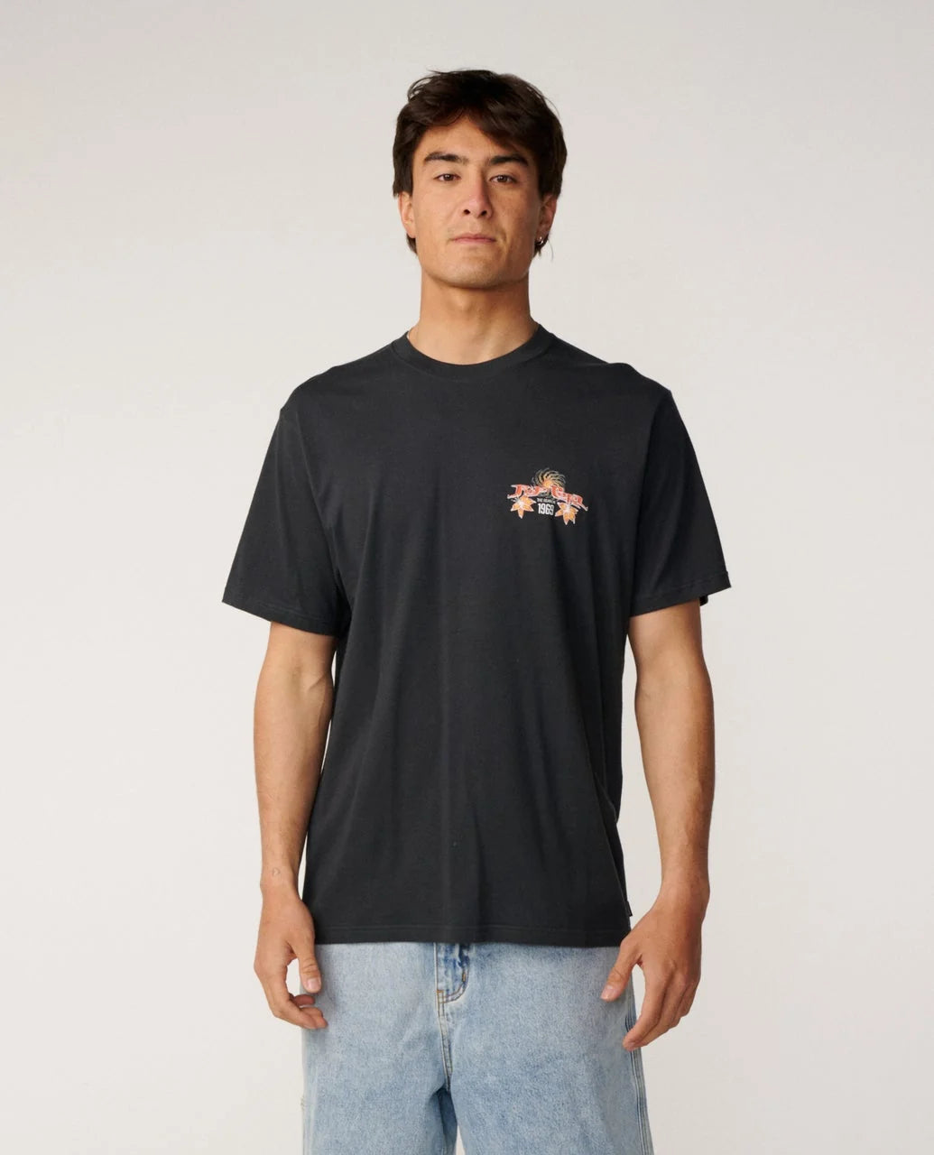 RIP CURL HAZED & TUBED RELAXED TEE – WASHED BLACK