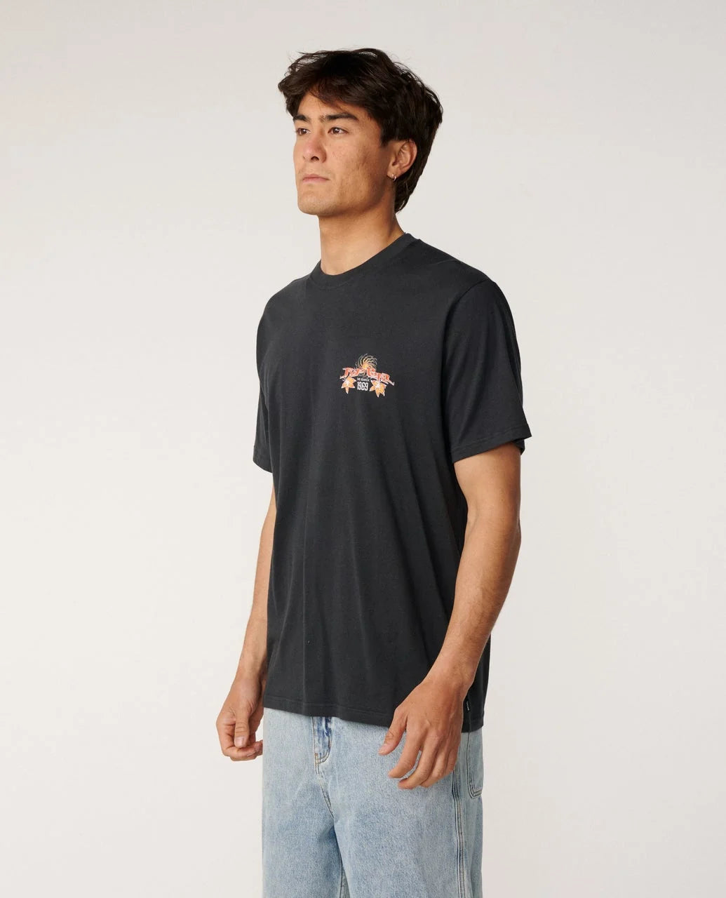 RIP CURL HAZED & TUBED RELAXED TEE – WASHED BLACK