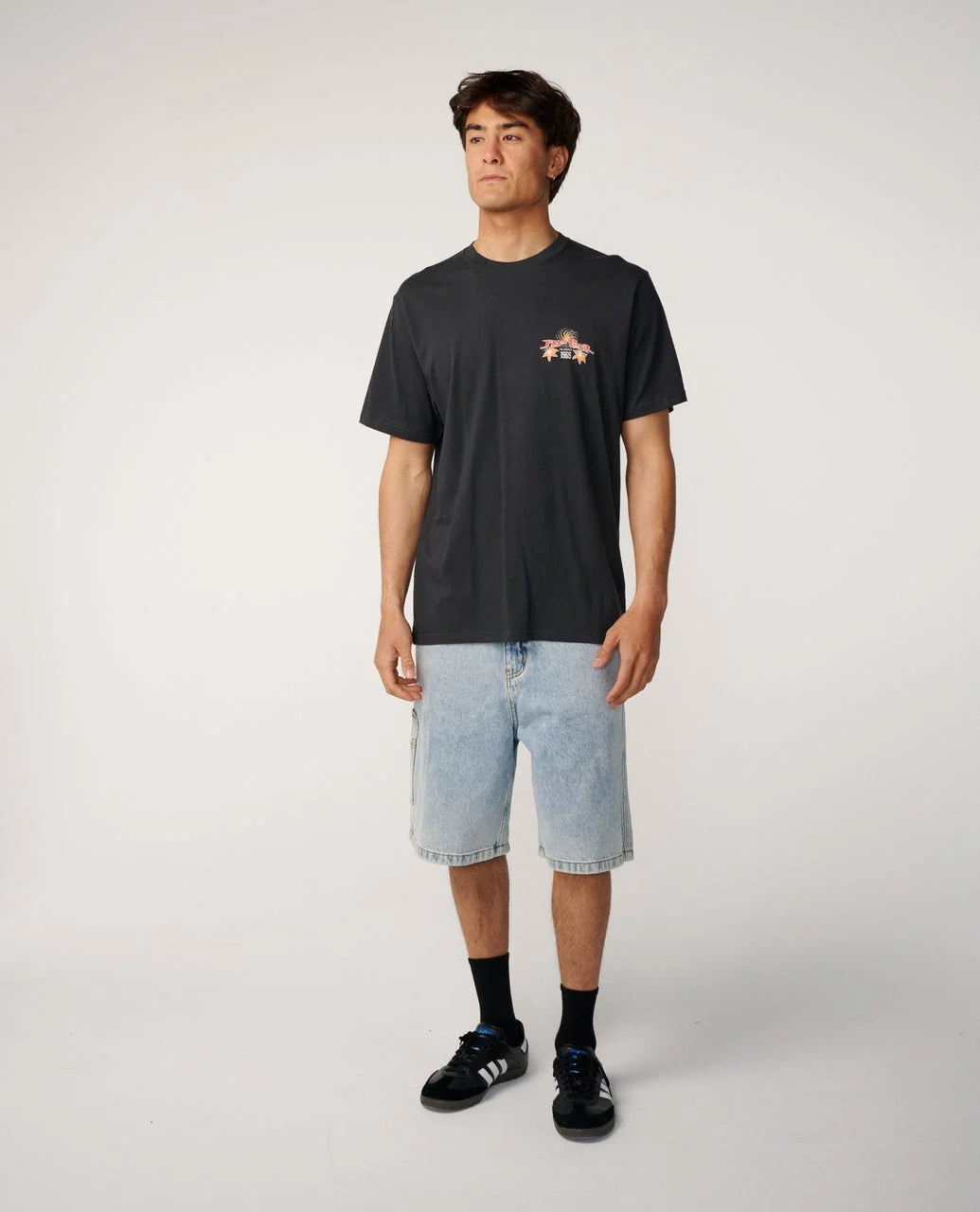 RIP CURL HAZED & TUBED RELAXED TEE – WASHED BLACK