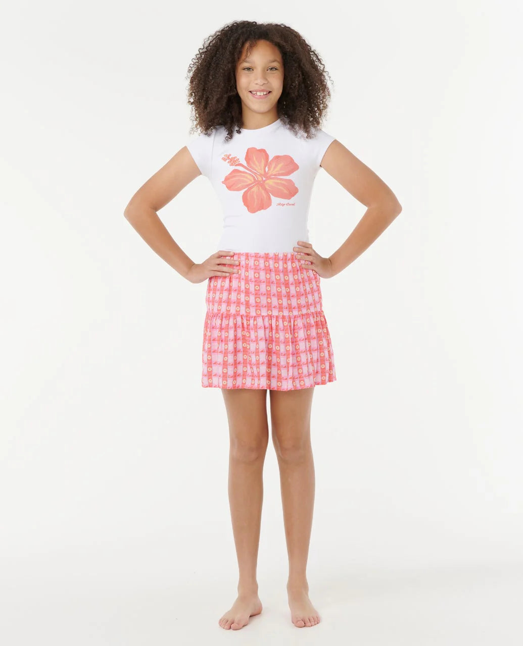 RIP CURL HIBISCUS TEE - KIDS (WHITE)