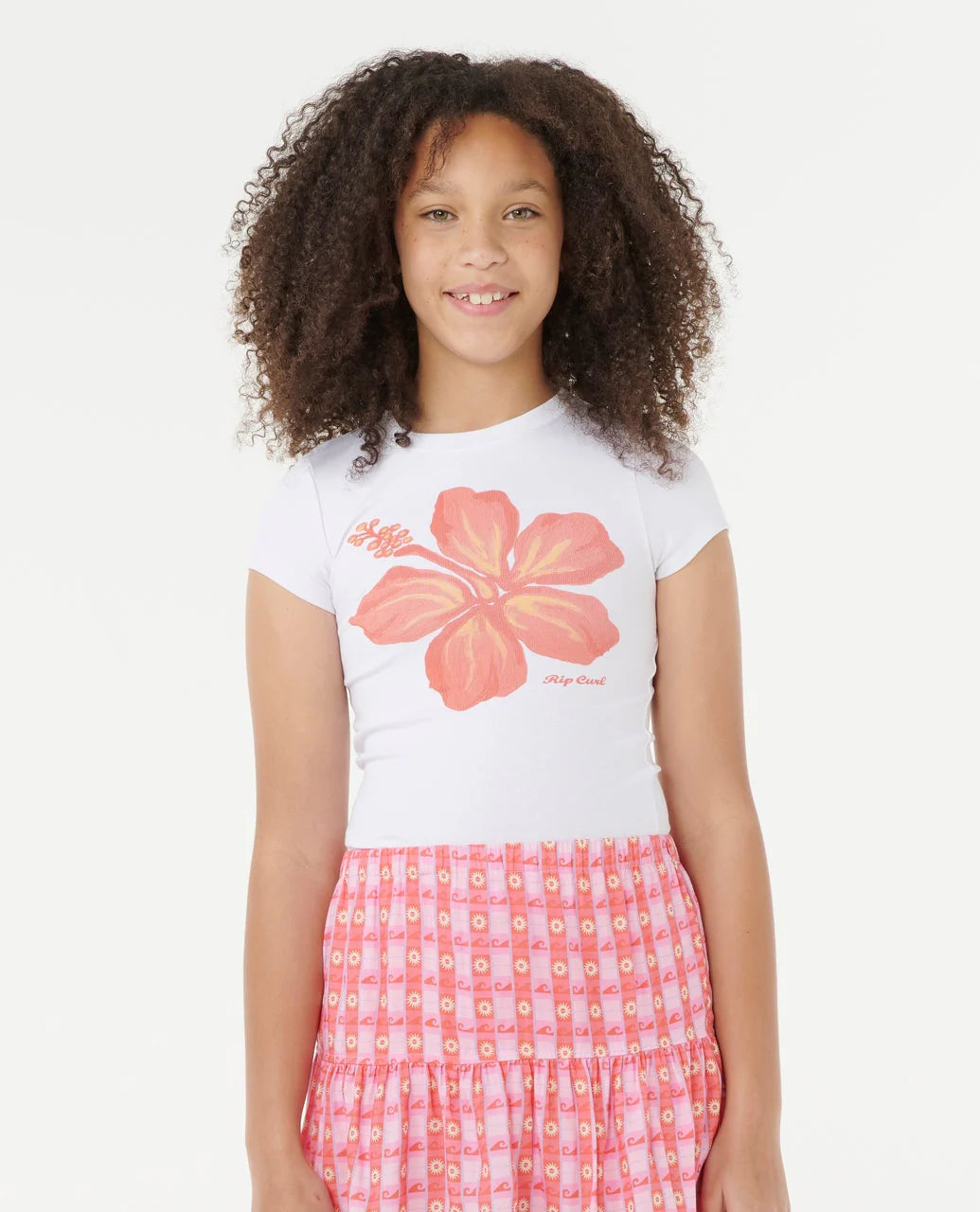 RIP CURL HIBISCUS TEE - KIDS (WHITE)
