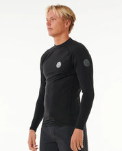RIP CURL ICONS UPF BRUSHED LONG SLEEVE RASH VEST – BLACK