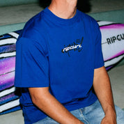 RIP CURL INNER VISIONS BLAST OVER LOOSE TEE MENS T SHIRT ELECTRIC COBALT
