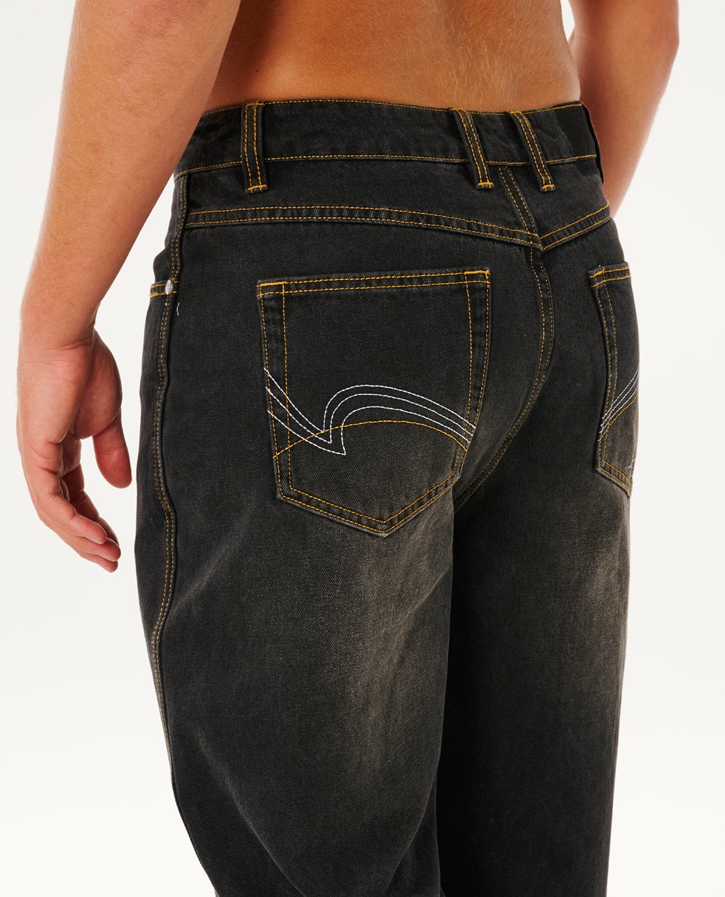 RIP CURL INNER VISIONS DENIM PANT – DARK ACID BLACK