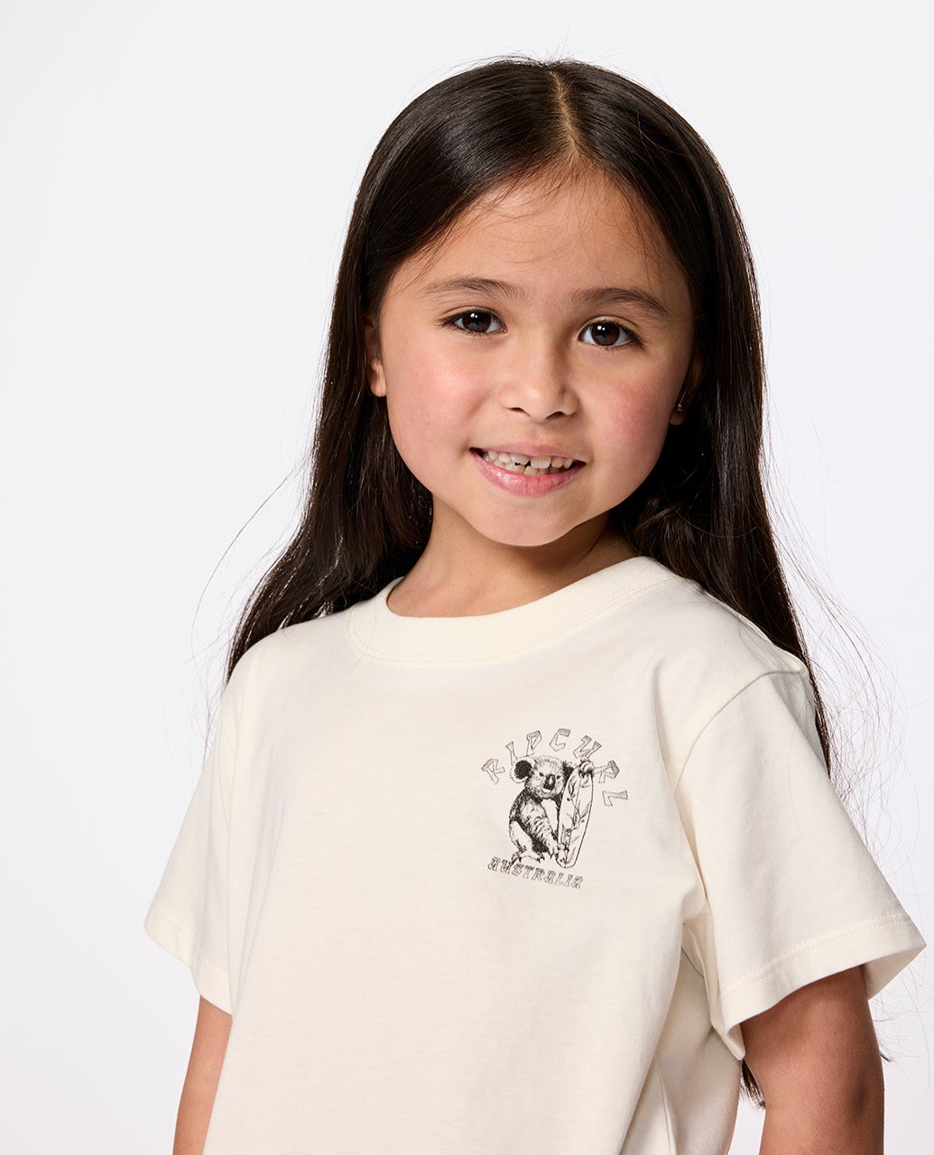 RIP CURL KOALA GRIP TEE GIRLS CASUAL COTTON T-SHIRT – BONE AUSTRALIA