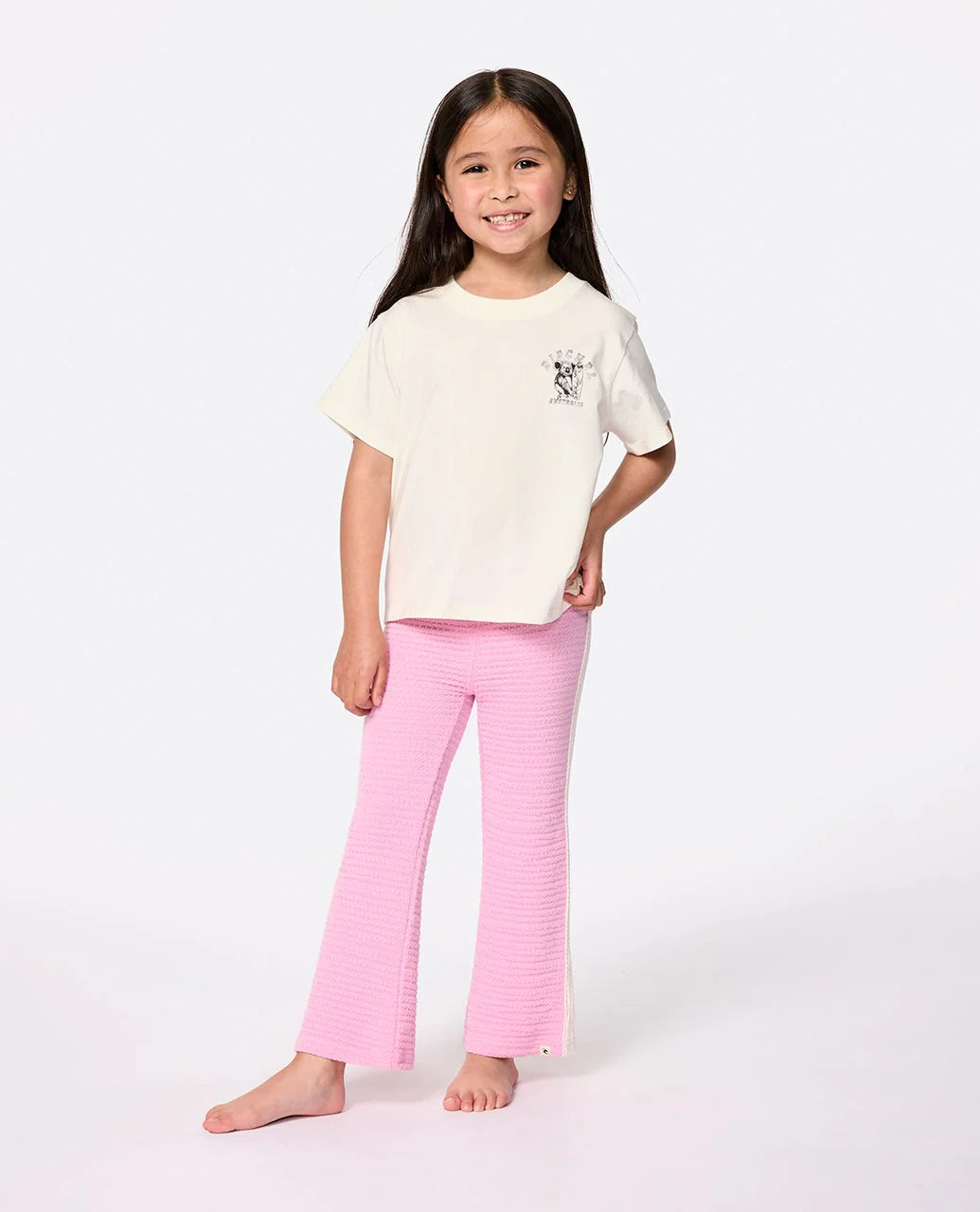 RIP CURL KOALA GRIP TEE GIRLS CASUAL COTTON T-SHIRT – BONE AUSTRALIA