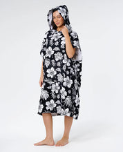 RIP CURL MIXED HOODED TOWEL – BLACK / WHITE